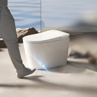 WC intelligent U8 avec capteur d'ouverture/fermeture automatique du couvercle, siège chauffant, bidet électrique, chasse d'eau automatique, design moderne et luxueux en céramique, télécommande