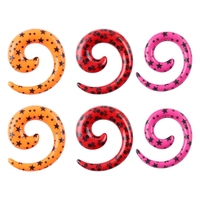 Acrylique spirale escargot oreille cônes bouchons crâne Tunnels extenseur jauges boucle d'oreille étirement corps Piercing bijoux pour hommes femmes 4/6MM