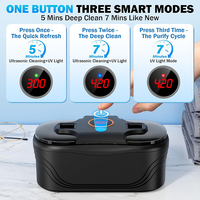 Nettoyeur à ultrasons pour lunettes et appareils dentaires, 48 kHz, 400 ml, nettoyage en profondeur, 3 modes, pour stérilisation