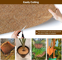 Tapis de coco biodégradables écologiques en fibre de coco naturelle pour la plantation à la maison et au jardin à usages multiples