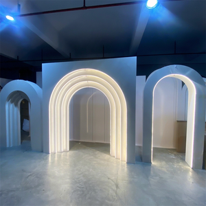 Nuevo Diseño SMOOTH, Venta Caliente, Fondo de Pared LED Multicapa 3D, Fondo de Acrílico PVC para Arco de Boda - Product Image 1
