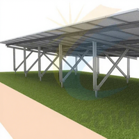 Structure de montage solaire en acier à vis de terre