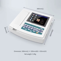 Appareil ECG portable 12 canaux avec écran tactile d'interprétation, impression thermique, batterie longue durée (jusqu'à 10 heures), certifié CE, intégré