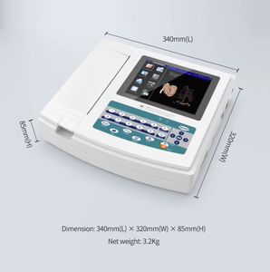 Appareil ECG portable à 12 canaux avec interprétation, impression thermique, écran tactile <span class=keywords><strong>et</strong></span> batterie longue durée pour clinique - Product Image 2
