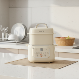 Cuisinière électrique multifonction 1 litre avec cuiseur vapeur et double fonction de cuisson - Product Image 1