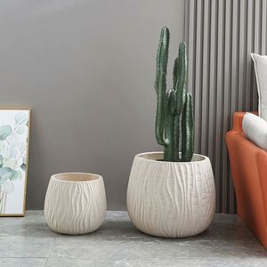 Macetas Decorativas Rectangulares Nórdicas de Cemento para Interiores, Macetas Redondas Grandes para Plantas y Jardines para el Hogar - Product Image 3