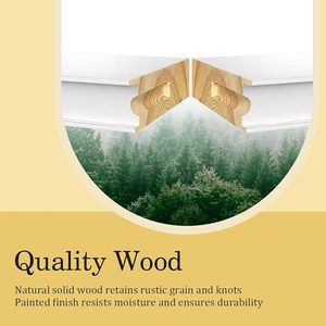 Kệ nổi cho tường, kệ gỗ tự nhiên, dài <span class=keywords><strong>30</strong></span> inch, trang trí mộc mạc bằng gỗ màu trắng cho phòng tắm nhà bếp phòng ngủ. - Product Image 6