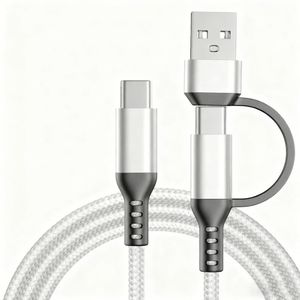 Nylon 2-in-1 <b>USB</b> <b>to</b> Type-C Data <b>Cable</b> for Huawei for Android Fast Charging Data <b>Cable</b> 1m 2m 3m 3ft 6ft 10ft - Product Image 6
