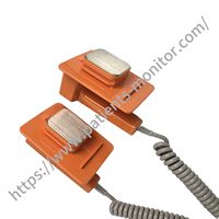 Électrode ergonomique en plastique et métal de qualité médicale pour défibrillateur ND-552VC, séries TEC-5521C et TEC-5531C, couleur orange