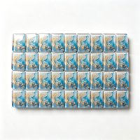 Tuiles de Mahjong américaines Ocean Beach Coastal, 160 tuiles en acrylique gravées, 4 couches, design naturel bleu turquoise coquillage, ensemble complet