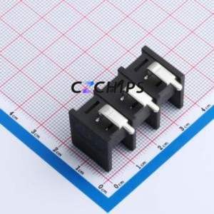 DBT30R-11.0-3P-BK-P Barrier Terminal Block Bent Lead Through Hole,P=11mm Connector Two Sides 11mm 1x3P Right Angle Pin - Product Image 2