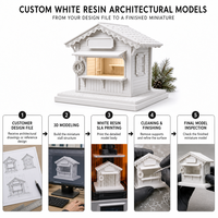 Service d'impression 3D SLA personnalisé, haute précision, résine blanche, modèles architecturaux miniatures, OEM ODM, prototype de bâtiment à l'échelle personnalisée