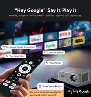 Proyector de Video Inteligente Nativo 1080P, Cine en Casa, Certificado por Google-TV, Películas, Juegos al Aire Libre, Reuniones, Proyector Inalámbrico 5G para Teléfono