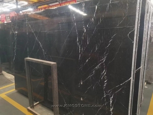 Premium Nero Marquina lastra di marmo Design moderno Nero bianco venature lucidate pietra naturale per cucina piano piastrelle controsoffitti