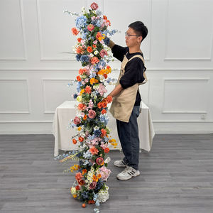 Chemins de table artificiels colorés personnalisés pour la décoration de mariage, centres de table pour mariage - Product Image 3