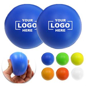 Balle anti-stress personnalisée de 63 mm de diamètre, logo imprimé, cadeaux promotionnels, balle anti-stress ronde en mousse PU lisse, jouets anti-stress - Product Image 1