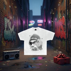 T-shirt unisexe Rodman Money Talk B&W Graphic Boxy, coupe ample, streetwear, col rond, manches courtes, 100% coton jersey imprimé - Product Image 2