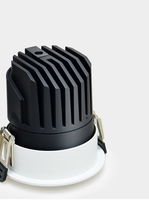 Version améliorée, spot réglable 7W, aluminium commercial, encastré, hôtel, anti-éblouissement, downlight LED 12W