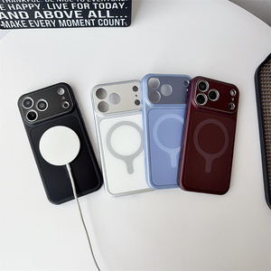 เคสโทรศัพท์มือถือแบบแม่เหล็ก AG Glass Matte รุ่นดั้งเดิม สำหรับ iPhone 18 17 16 15 14 Pro Max ขอบกล้องแบบด้าน สีแดงเชอร์รี่ ฝาหลัง - Product Image 2