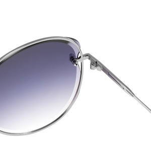 Gafas de Sol Redondas con Marco Metálico, Lentes Degradadas, Estilo Retro Unisex, Ligeras, para Uso Casual - Product Image 5
