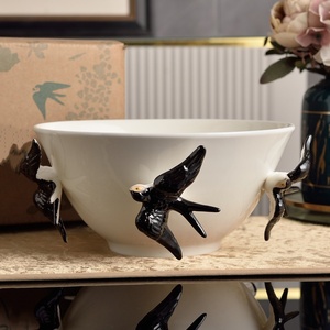 Vaisselle Portugaise Série Swallow – Bol Créatif Style Américain en Porcelaine Fine, Compatible Lave-Vaisselle, Décoration Maison Luxe Léger - Product Image 2