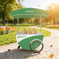 MEHEN MR4 Congélateur de présentation de gelato à bas prix, chariot à glace avec congélateur