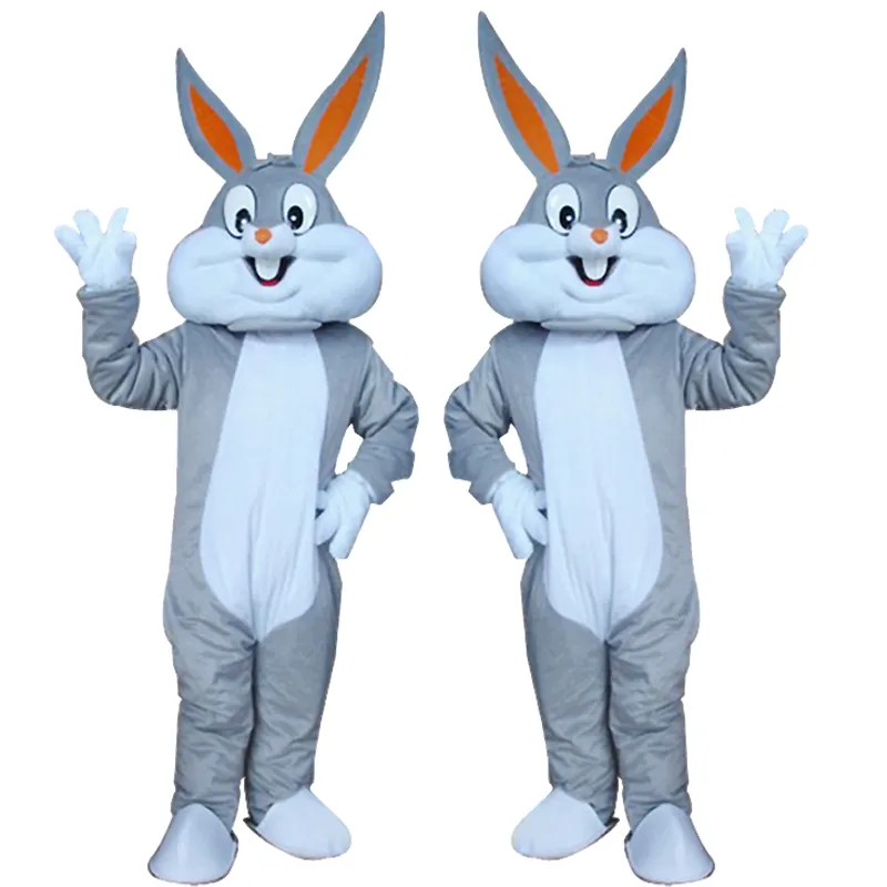 Vente en gros de cosplay de haute qualité fête de Pâques lapin lapin personnalisé adulte lapin animaux mascottes costumes de mascotte