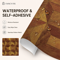 Papier peint auto-adhésif en vinyle imperméable à l'eau, design géométrique industriel Fancyfix, rouleaux de 5 m/10 m pour les armoires de chambre à coucher, la décoration de la maison