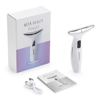 Masseur de cou intelligent, appareil de massage cervical électrique avec lumière LED rouge, bleue et violette, micro-courant, chauffage, vibration, relaxation