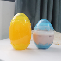 Nuevo Estilo de Botella de Plástico para Bebidas de 16 Onzas con Forma de Huevo, para Té Boba, Refrescos, Jugos y Agua, con Tapa