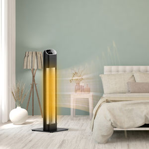 Chauffage infrarouge à panneau réglable <span class=keywords><strong>en</strong></span> <span class=keywords><strong>hauteur</strong></span> 2000W, chauffage d'extérieur autonome pour jardin, <span class=keywords><strong>en</strong></span> fibre de carbone et plastique, étanche, avec télécommande - Product Image 6