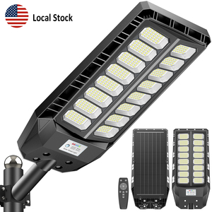 Lampe solaire LED commerciale pour éclairage public, haute luminosité, détecteur de mouvement, IP65, du crépuscule à l'aube, garantie 3 ans, stock américain, lampadaire - Product Image 1
