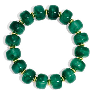 Pulsera de cuentas de resina acrílica colorida estilo bohemio Duoying <span class=keywords><strong>para</strong></span> mujer, brazalete elástico con cuentas de ábaco <span class=keywords><strong>para</strong></span> verano y playa, joyería. - Product Image 5