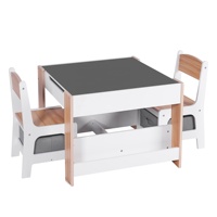Chaises de table en bois pour enfants ensemble de table et de chaise pour tout-petits ensemble de bureau et de chaise avec tiroir de rangement dessus de table détachable