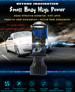 Projecteur super lumineux lentille de phare LED Mini H4 LED H7 ampoules de phare <span class=keywords><strong>Laser</strong></span> 100W 20000LM lentille de projecteur LED de voiture Bi - Product Image 2