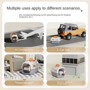 Nouvelle mode solide en plastique <span class=keywords><strong>chat</strong></span> Air Case Portable sac à dos expédition et <span class=keywords><strong>Transport</strong></span> pour animaux de compagnie Cage solide Style <span class=keywords><strong>voiture</strong></span> Pet Case - Product Image 4