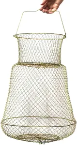 Cesta de pescado de alambre, equipo de pesca al por mayor, cesta de pescado de alambre de hierro, red para mantener el pescado, equipo de pesca de cangrejo - Product Image 3