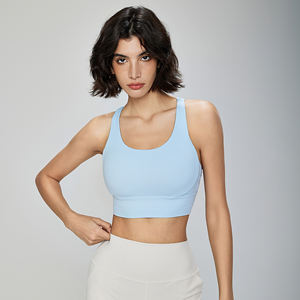 Sujetador deportivo Lulu Spandex de nailon transpirable para mujer con logotipo personalizado - Product Image 1