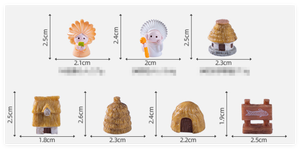 Hada <span class=keywords><strong>en</strong></span> miniatura, accesorio de Arte de jardín, resina de dibujos animados, personas, paja, Granero, pescado, señal de carretera, <span class=keywords><strong>cabaña</strong></span> con techo de paja, Mini figura pequeña, juguetes para niños - Product Image 2
