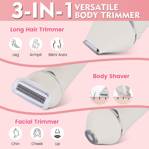 Tondeuse électrique pour le corps pour femme, étanche, 3 en 1, avec écran LED, tondeuse à poils - Product Image 2