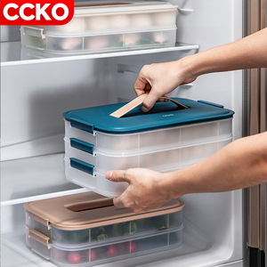 CCKO CK9676 Food storage container dumpling storage box transparent food storage box for kitchen and refrigerator