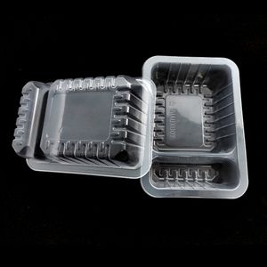 Vassoio per Alimenti in Plastica PP a 2 Scomparti, Forma Rettangolare, Pronto per la Consegna, Ideale per Hamburger - Product Image 2