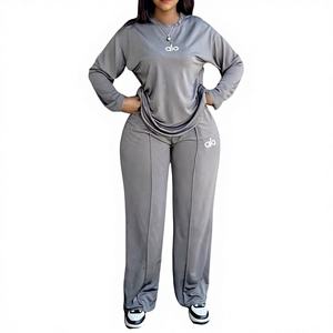 ชุดลำลองฤดูหนาวสำหรับผู้หญิง ลายปัก 3 มิติ แขนยาว ความยาวเต็มตัว ทรงปกติ ชุด 2 ชิ้น - Product Image 1