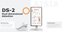 Analyseur intelligent du cuir chevelu DS-2 AI, loupe optique, sonde, machine de détection de l'état du cuir chevelu pour salon de coiffure