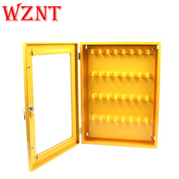 Boîte de gestion de sécurité CE certifiée NT-X07 en acier durable pour cadenas de blocage et étiquetage, 32/64 cadenas, déverrouillage facile par clé rouge