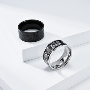 Celtic Knot <b>Titanium</b> Steel <b>Ring</b> Steel <b>Black</b> Men's Fashion Jewelry Gift - Product Image 2