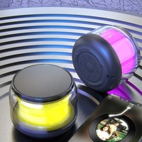 Subwoofer de Cine de escritorio con degradado, sonido perfecto, Mini altavoz inalámbrico USB BT, altavoces pequeños portátiles con luz colorida