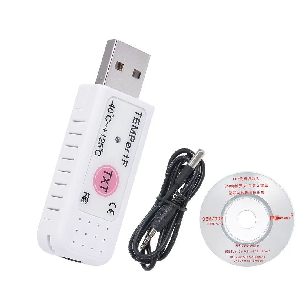 PCラップトップホワイト用USB温度計湿度計温度センサーデータロガーレコーダー