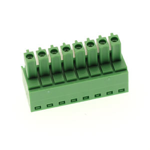 <span class=keywords><strong>Bloc</strong></span> <span class=keywords><strong>de</strong></span> bornes à fiches 5,08 mm 300 V 10 A en laiton et cuivre, paires mâle-femelle, couleur verte standard, <span class=keywords><strong>facture</strong></span> disponible, Chine - Product Image 3