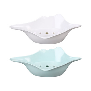 Conch Shaped Dry Ice Platter Food Grade Dual Color Ceramic Look Hotel Seafood Serving <b>Tray</b> - Product Image 4